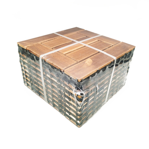 Dalles de terrasse en bois carbonisé imperméables pour extérieur, dalles de terrasse en bois pour intérieur, dalles de sol emboîtables - Product Image 3