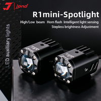 Projecteur LED Moto Haute Puissance JPAD R1 MINI en Alliage d'Aluminium 60W, Faisceau Jaune Haute Intensité et Blanc Basse Intensité, Feu Auxiliaire Antibrouillard et de Conduite