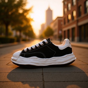 Sneakers <span class=keywords><strong>da</strong></span> donna MMY Designer in tela, stile High Street, basse, casual, <span class=keywords><strong>con</strong></span> <span class=keywords><strong>suola</strong></span> Dissolve, nere, traspiranti, <span class=keywords><strong>con</strong></span> rialzo in EVA - Product Image 2