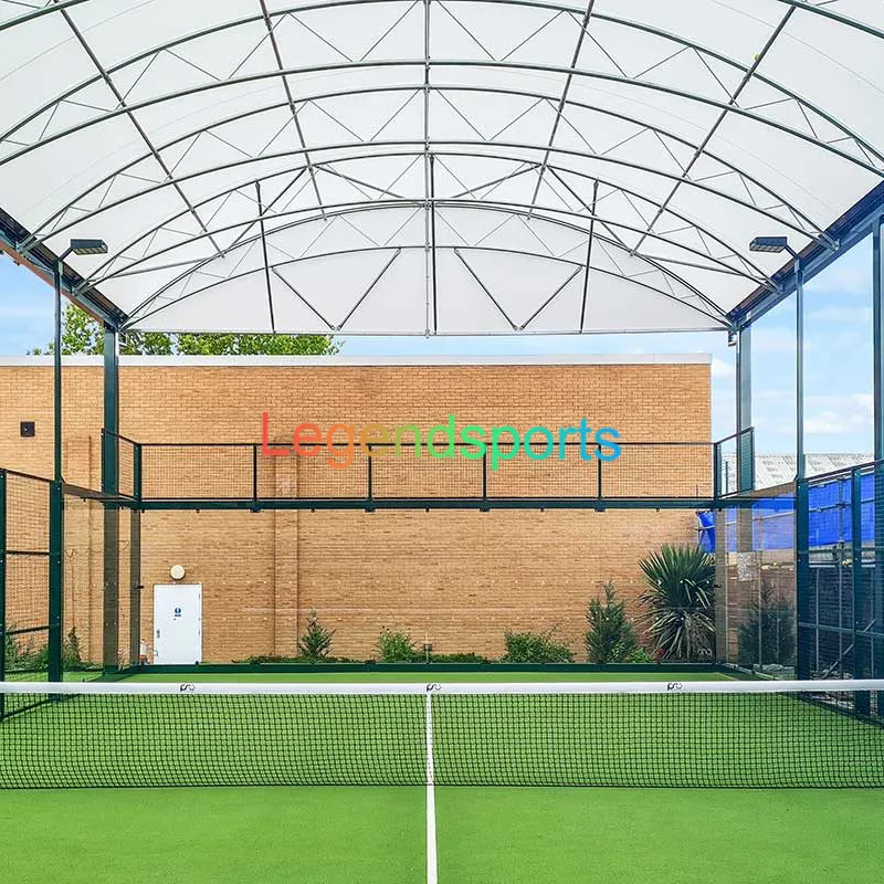 Diskon besar kustom Padel tenis Court atap 11x22m Padel Court Cover