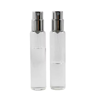 Flacon pulvérisateur de parfum de luxe de 15 ml, format poche, en verre, avec atomiseur à pompe métallique et capuchon sérigraphié