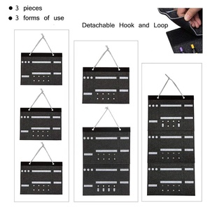 Dapat dilepas <span class=keywords><strong>Hook</strong></span> <span class=keywords><strong>and</strong></span> <span class=keywords><strong>Loop</strong></span> <span class=keywords><strong>3</strong></span> buah merasa gantung dinding File Organizer - Product Image 5