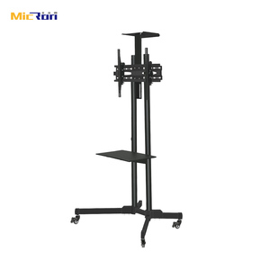 Marco <span class=keywords><strong>De</strong></span> Soporte <span class=keywords><strong>De</strong></span> polea, carrito <span class=keywords><strong>De</strong></span> Pie pesado, color negro, VESA, 600mm a 400mm - Product Image 2
