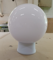 Style européen 20 pièces Polycarbonate Sphère LED Plafonnier E27 Crépuscule Aube Extérieur IP44 Côtelé Globe Mini Acrylique Couverture 240V