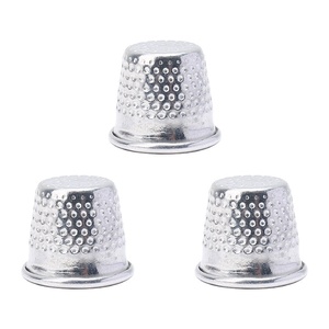 Kit de Costura em Metal de Alumínio para Uso Doméstico, Dedal Protetor para Costura à Mão, Ferramenta de Costura com Agulha e Conjunto de Dedais - Product Image 5