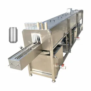 Continuous beer cans tunnel pasteurizer machine sterilization chiller equipment