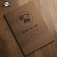 Couverture de menu en cuir PU écologique durable, dossier de menu personnalisé pour restaurant, imperméable pour une utilisation quotidienne