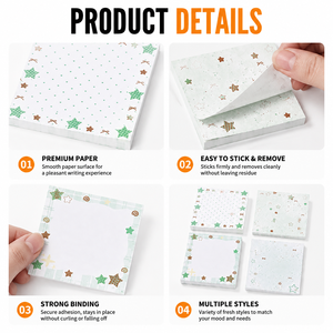 Custom Printed Colorful Self‑Adhesive Sticky Notes <b>Memo</b> <b>Pads</b> Premium Paper Stationery for Office and School Desk Journal Supplie - Product Image 2