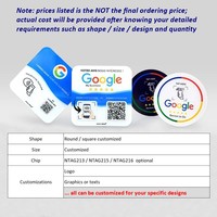Autocollants de table NFC en acrylique, Autocollants de menu NFC personnalisés en acrylique, Plaques de menu NFC en acrylique, Supports de menu NFC en acrylique