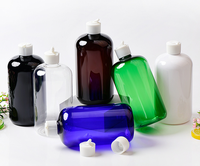 Flacon compte-gouttes rond en plastique de 500ml 16oz avec bouchon à pointe giclée pour encre et huile capillaire