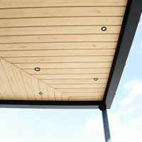 Panneaux de soffite ignifuges d'approvisionnement d'usine et panneaux de plafond en bois pour la conception de toit extérieur
