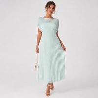 Nouvelle Robe Longue Plissée Élégante Sans Manches à Col Rond pour Femme – Collection Automne 2026