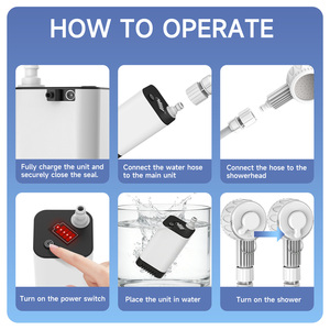 Camping Hiking Shower Portable Pump 5200 Mah Rechargeable Ipx7 Waterproof Digital Display Trunk Spout Rinser - Product Image 5