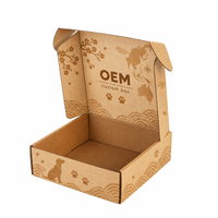 Boîtes en carton ondulé rigide personnalisées, écologiques, en matériaux recyclés, pour l'emballage de nourriture sèche pour animaux de compagnie en détail