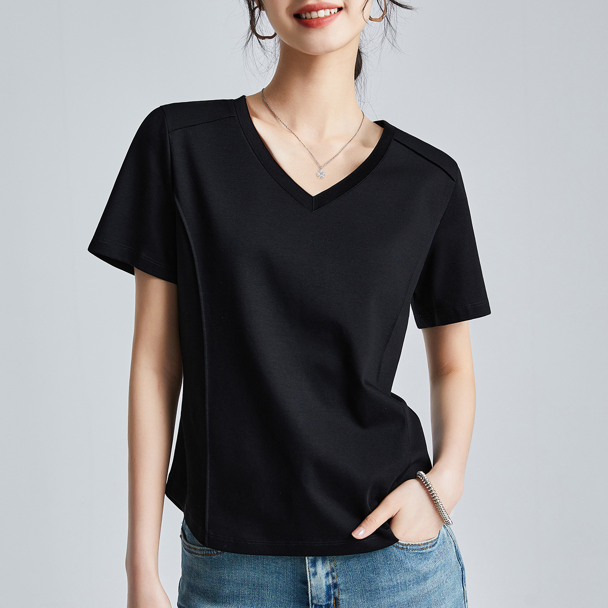 Black v neck