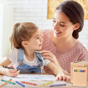 크레용 벌크 8 다른 색상 크레용 포장 왁스 미니 박스 대량 파티 호의 교실 홈 생일 학교 - Product Image 6