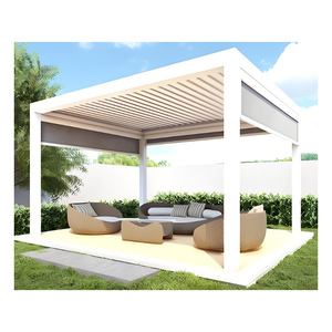 O alumínio exterior bioclimático moderno louvered o projeto 3x3 3x4 3 3x5m bonde tamanhos Pergola personalizado disponível do tamanho - Product Image 3