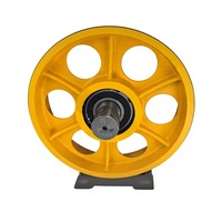 Roue de guidage et poulie de traction pour ascenseur au design moderne en fonte pour immeubles de bureaux, tailles D200-640