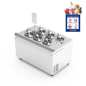 Miles GALAXY Pro V6 multi flavor 6 cylinder Hangzhou factory Hard Ice Cream Machine Continuous Churning Gelato maker