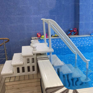 Échelle <span class=keywords><strong>d</strong></span>'escalier <span class=keywords><strong>de</strong></span> <span class=keywords><strong>piscine</strong></span> en PE blanc durable et écologique, <span class=keywords><strong>de</strong></span> 2,2 m <span class=keywords><strong>de</strong></span> hauteur, pour l'accès aux piscines - Vente en gros - Product Image 5