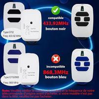 Télécommande DEA GTI2 433 MHz à code tournant pour porte de garage, compatible avec DEA GT2 GT4 MIO TR2 TR4 MIO TR2N TR4N GOLD 289
