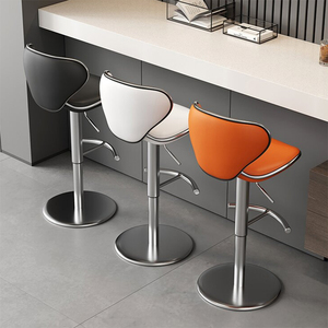 Chaise de bar pivotante à hauteur réglable de qualité commerciale <span class=keywords><strong>avec</strong></span> vérin à gaz anti-éclatement, tabouret de bar et de café, réception d'hôtel - Product Image 2
