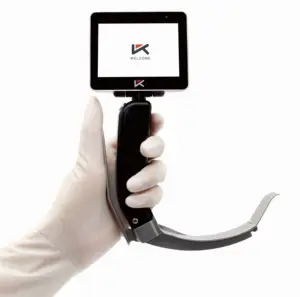 Laringoscopio de mano de metal más vendido Laringoscopio de video portátil con cuchillas reutilizables