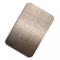 0.6mm d'épaisseur ss 304 noir Bronze or brossé ligne de cheveux décorative croix 4x8 miroir de dîner feuilles d'acier inoxydable 0.5mm 1.6mm