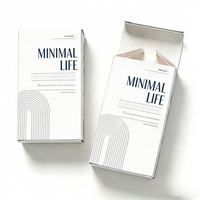 Boîte à poupées en carton pliable rectangulaire auto-érectrice avec logo personnalisé de la marque KD, laminage mat, emballage pour jouets en peluche, boîte cadeau personnalisée
