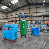 Compresseur d'air industriel portable DUNCHENG 10HP 8bar/10bar 380v 500 litres/60 gallons capacité Configuration stationnaire noyau de pompe