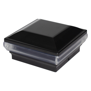 Tapa de poste negra de vinilo para valla, plástico, para paisajismo, eléctrica, LED 12V, IP44, impermeable, bajo voltaje, certificada CE - Product Image 4