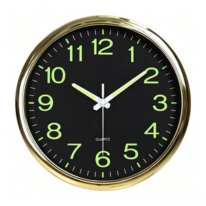 12 Inch Luminous Silent Quartz Wall <b>Clock</b> Round Battery Powered Analog Timepiece <b>for</b> Living Room <b>Bedroom</b> Kitchen - Product Image 3