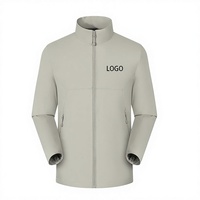 Vêtements de travail d'hiver de haute qualité, personnalisables, avec logo brodé, col montant, couleur unie, vêtements de sport pour hommes, coupe-vent, nouvelle conception