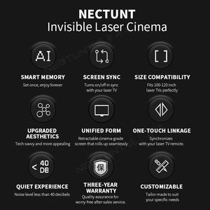 2024 nuovo lancio Wupro x Nectunt Laser <span class=keywords><strong>TV</strong></span> Cabinet 100/120 pollici intelligente invisibile Home Cinema Cabinet per proiettore Laser UST 4K - Product Image 4