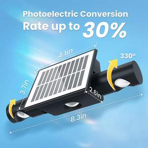 Lámpara <span class=keywords><strong>de</strong></span> Pared <span class=keywords><strong>Solar</strong></span> Giratoria <span class=keywords><strong>de</strong></span> Ángulo Ajustable <span class=keywords><strong>para</strong></span> Valla, <span class=keywords><strong>Luz</strong></span> LED <span class=keywords><strong>Solar</strong></span> Ascendente y Descendente <span class=keywords><strong>para</strong></span> Exteriores, Jardín y Patio - Product Image 3