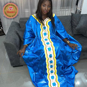 Boubou <span class=keywords><strong>Bazin</strong></span> Africain Brodé pour Femmes Nigérianes, Robes de Mariée, Grande Taille du Mali, Robe Longue Dashiki pour Fête, Vêtements - Product Image 3