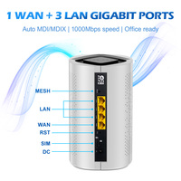 Router Industrial 5G OpenWRT Wi-Fi con SIM AX3000 Mbps Gigabit 4G de Doble Banda con 3 Puertos LAN RJ45 y Ranura para Tarjeta SIM