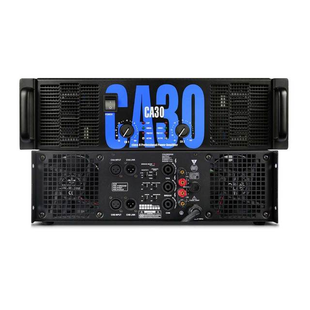 ELM CA30 1000WX2 Audio High Power Amplifier for Stage Metal Black