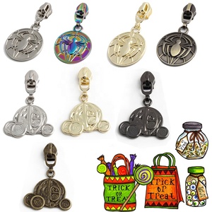 Tiradores de cremallera de calabaza de lujo exclusivos personalizados para gato de metal Deslizador de cremallera de nylon de tamaño de pesadilla - Product Image 3