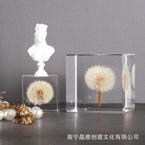 บล็อกดอกแดนดิไลออนอะคริลิก 6 ซม. 8 ซม. ของตกแต่งบ้าน ของขวัญดอกไม้สุดสร้างสรรค์ - Product Image 6