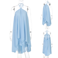 J019Y Nouvelle Collection Été 2026 – Robe de Soirée Sexy et Élégante pour Femme, Modèle Halter, Mini-Robe de Fête pour Femme