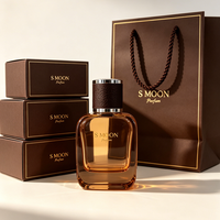 Flacon de parfum carré de luxe en verre transparent, 30ml, 50ml, 100ml, avec pulvérisateur rose/noir, flacon de parfum vide avec boîte personnalisée, vente en gros
