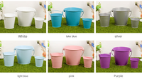 Fashion Kawayi Mini 5.5*7.5*8cm ember logam warna-warni yang disukai pesta, pot bunga 3 inci-ukuran sedang