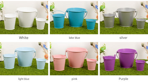 Thời trang kawayi Mini 5.5*7.5*8cm đầy màu sắc kim loại thùng xô bên ủng hộ, 3-inch Chậu hoa-Kích thước trung bình - Product Image 5