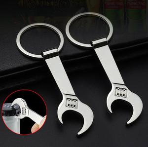 Cờ lê cờ lê hình dạng kim loại mở chai Keychain biểu tượng tùy chỉnh Laser khắc bia chai mở vòng chìa khóa móc khóa - Product Image 2