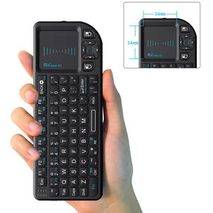 Rii X1 Mini Wireless <b>Keyboard</b> With Touchpad 2.4G USB Receiver Russian Layout For iPad Galaxy Tab Xiaomi Devices - Product Image 1