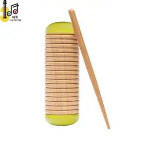 Hot Selling New Color Wooden Guiro Block Tone Sand Maracas Musical Instruments