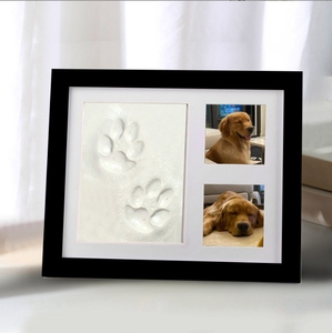 2024 New Kid bé món quà thiết lập dấu chân Kit Halloween Tạ Ơn giáng sinh MDF DIY Pet trống khung ảnh - Product Image 2