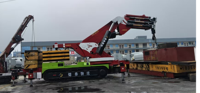 Grue araignée sur chenilles lourde Chengli CK10800 de 250 tonnes avec flèche articulée pour le levage d'équipements lourds et de matériaux dans les sous-sols et les espaces confinés