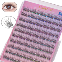Cils artificiels en gros sur mesure 0,07 mm, courbure C, naturels, sans colle, faciles à retirer, effet sirène, pour yeux sensibles